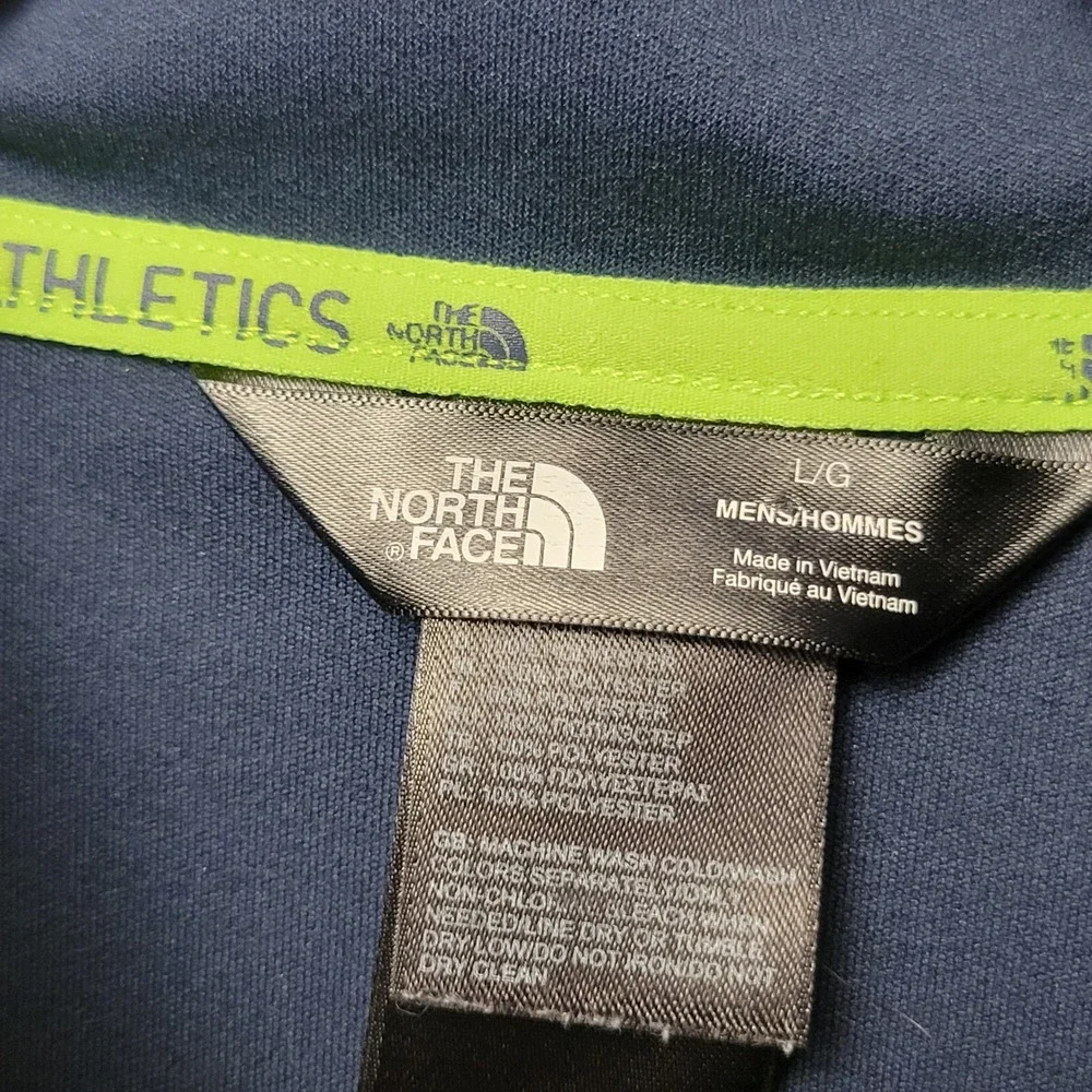 The North Face Jacket Mens Large Blue Green Full Zip Athletics Mock Neck